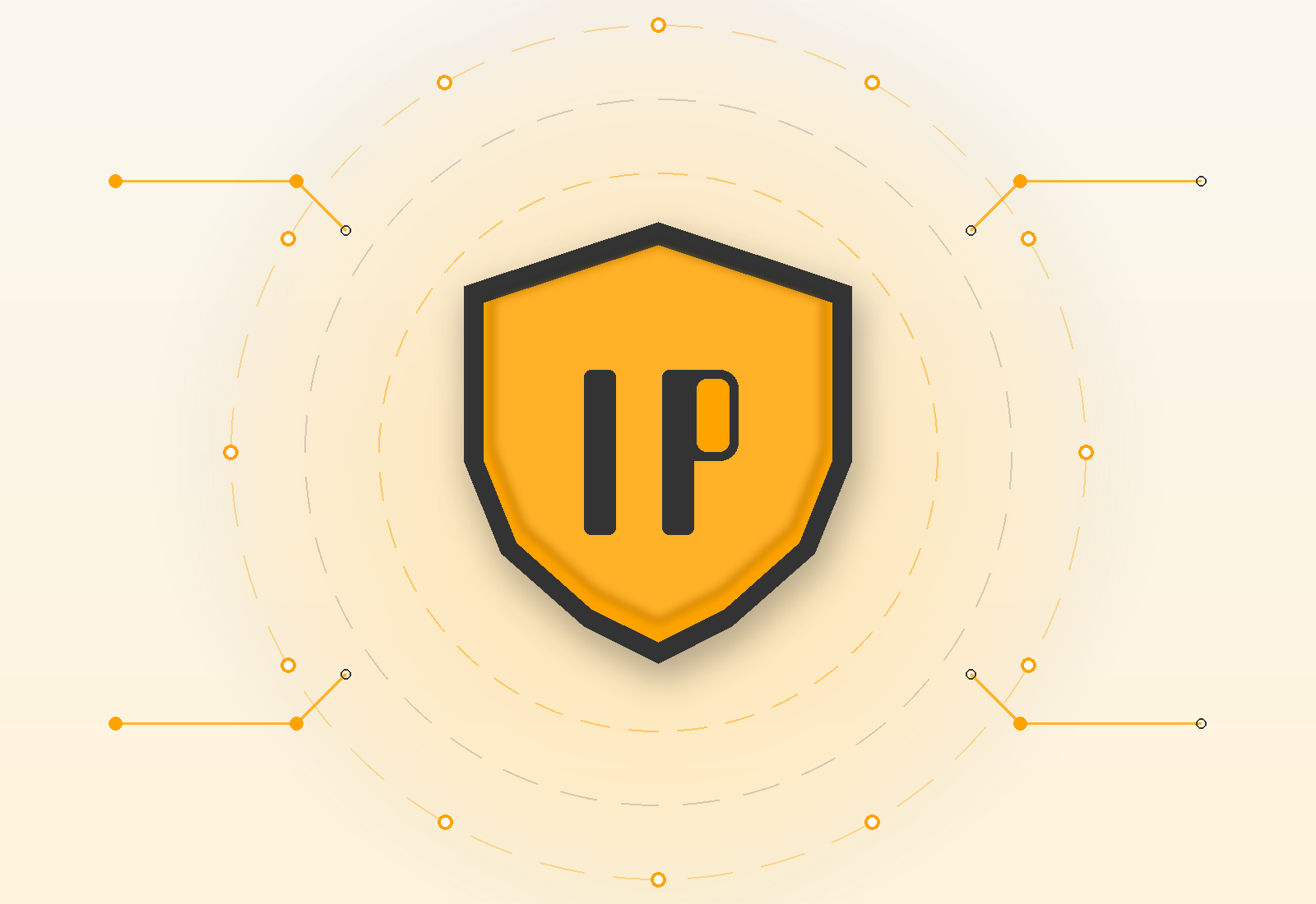 Digital protection shield representing IP security and brand protection